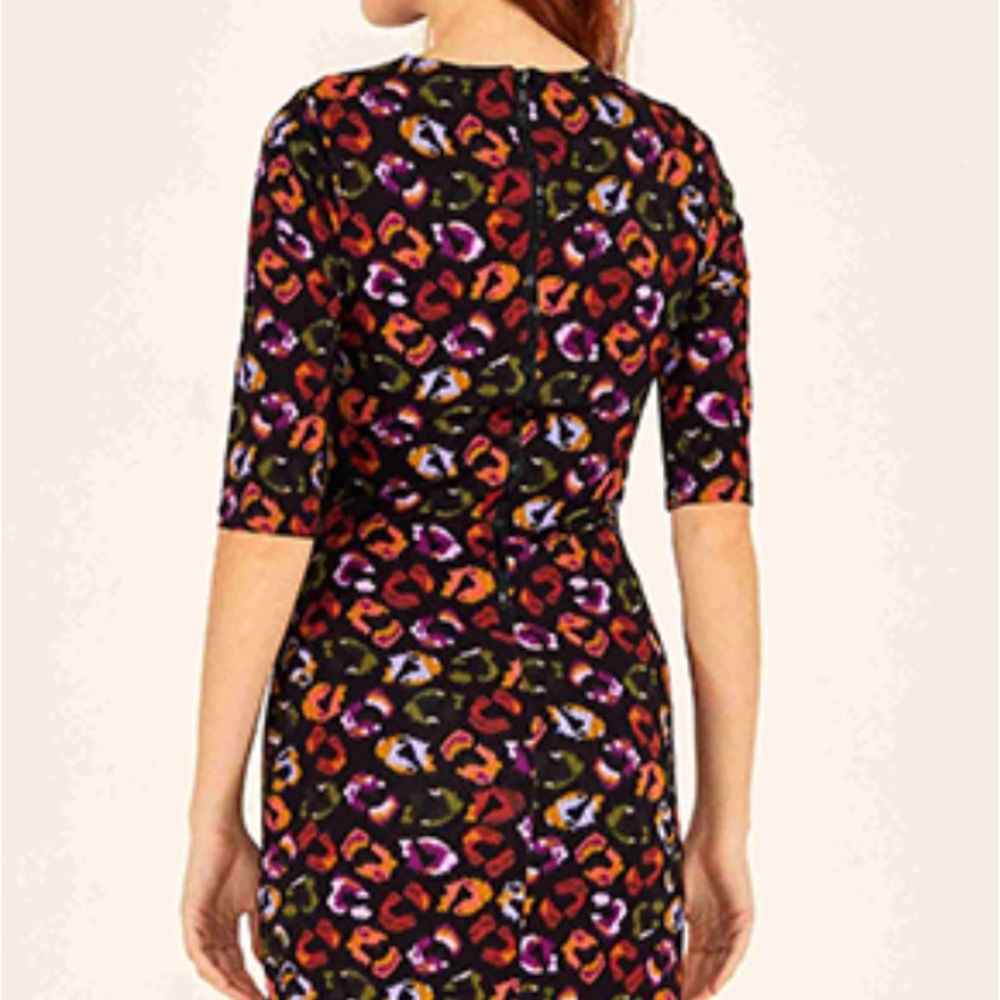 FARM RIO Ikat Dyed Midi Light Knit Dress